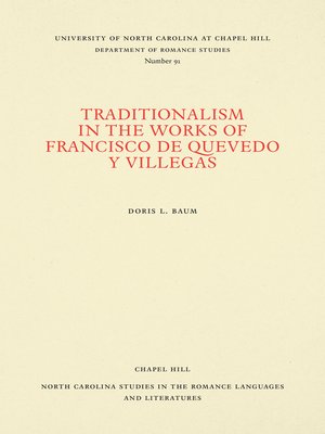 cover image of Traditionalism in the Works of Francisco de Quevedo y Villegas
